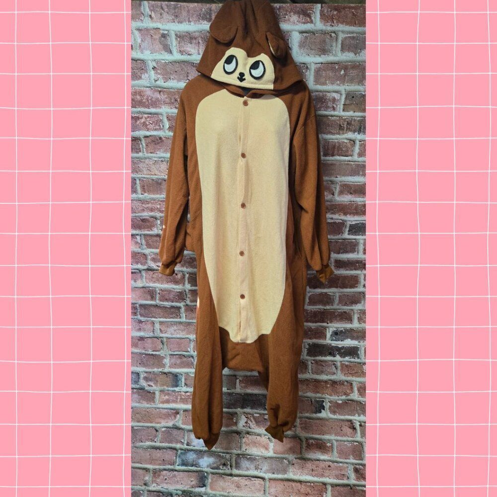 Unisex SILVER LILLY Kigurumi Button Down Onesie Monkey Pajama‎ Small